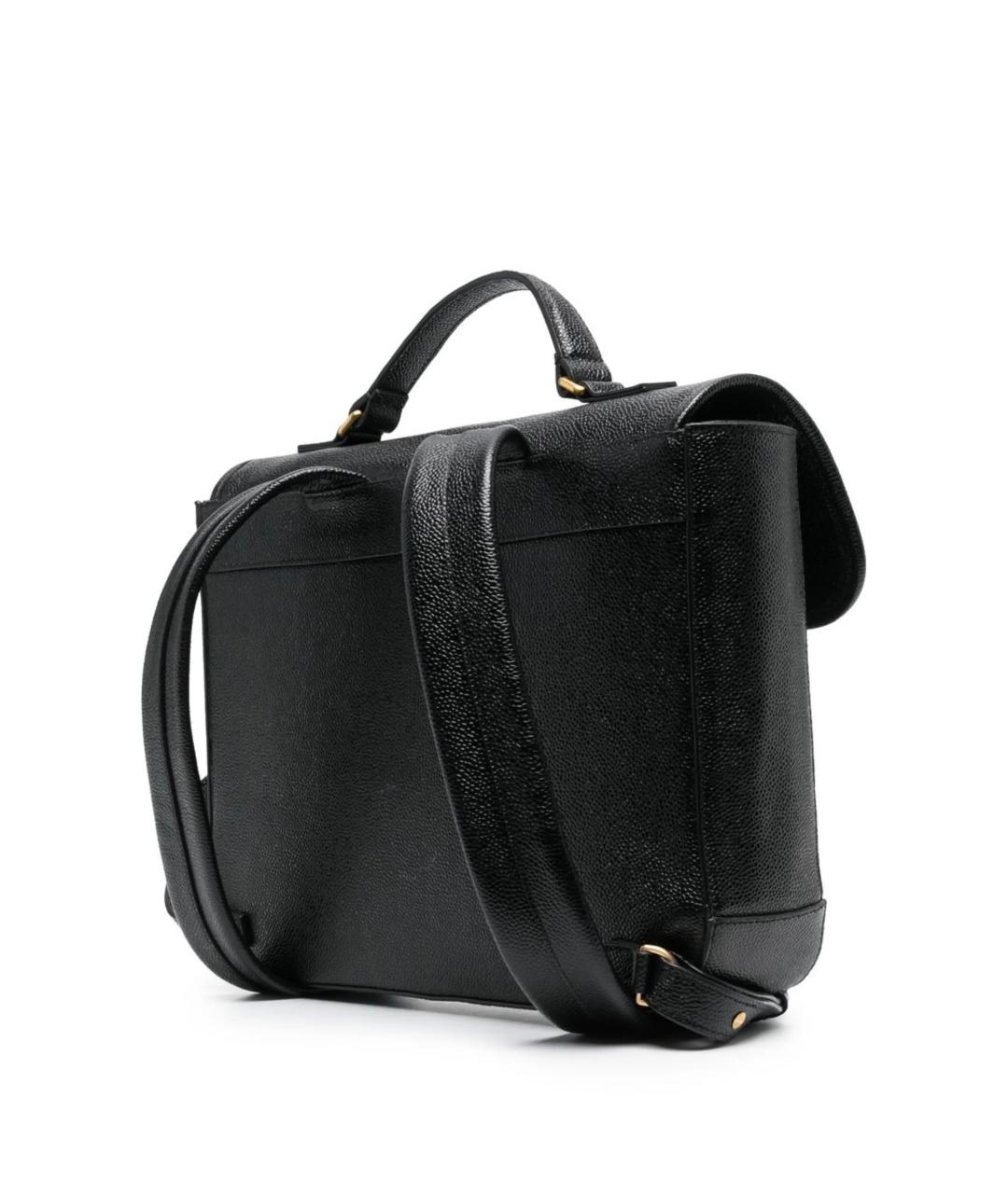 THOM BROWNE Черный кожаный портфель, фото 2