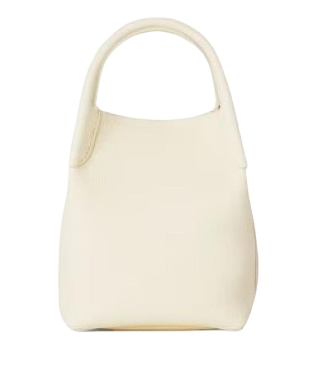 LORO PIANA Белая кожаная сумка тоут, фото 1