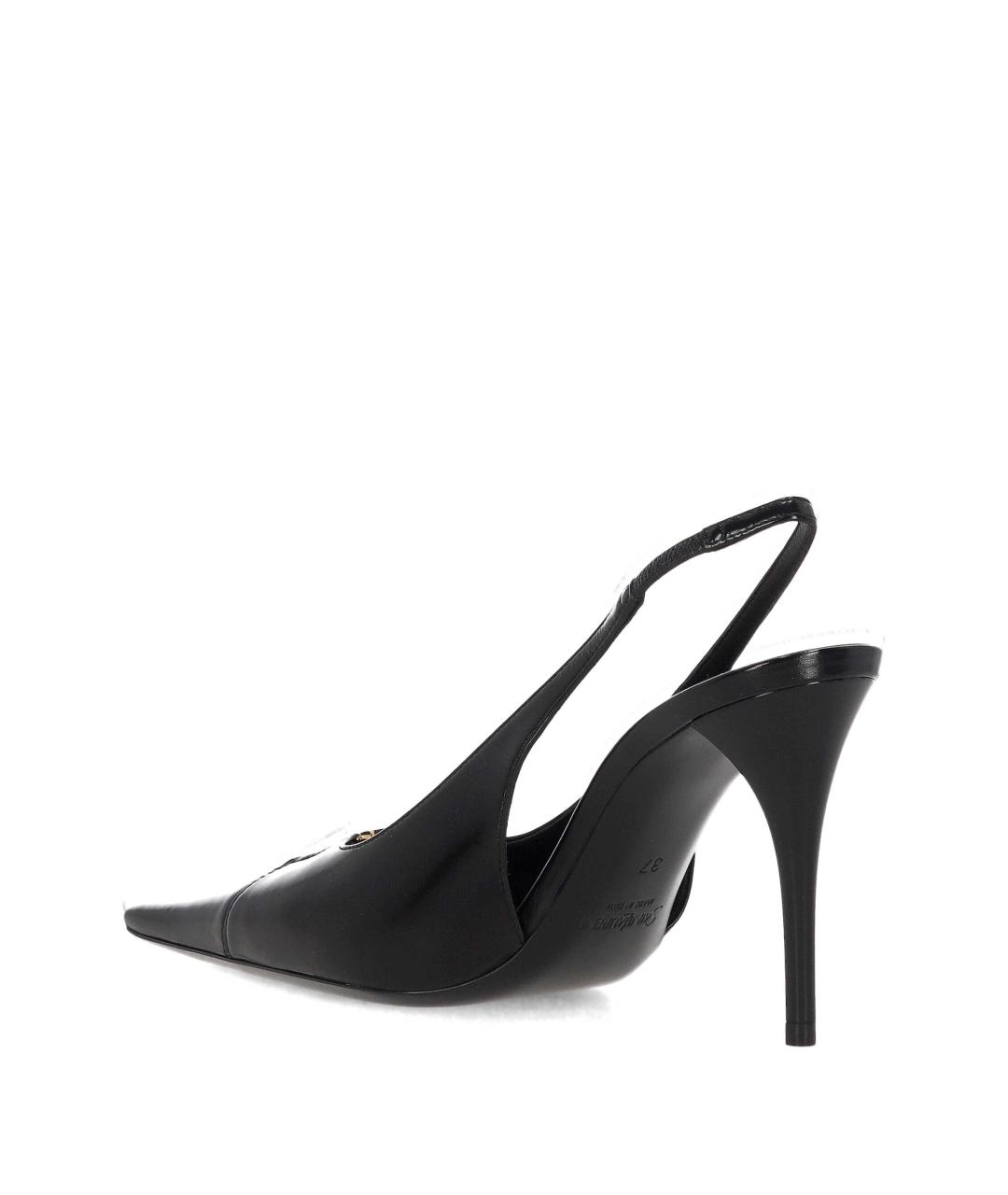 SAINT LAURENT Черные кожаные туфли, фото 3