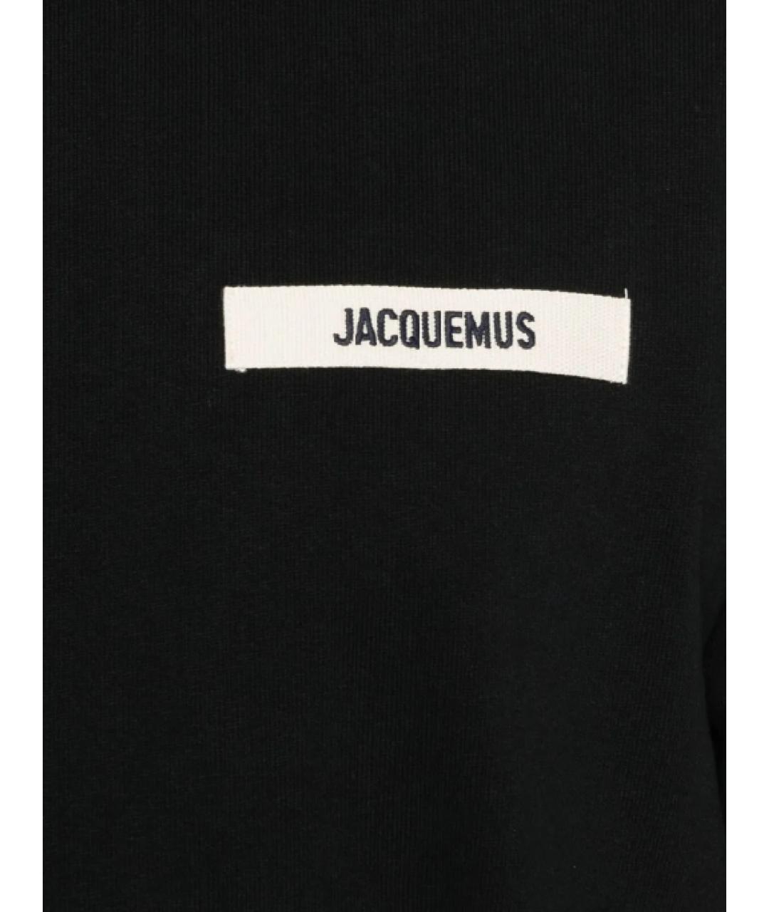 JACQUEMUS Черная хлопковая футболка, фото 2