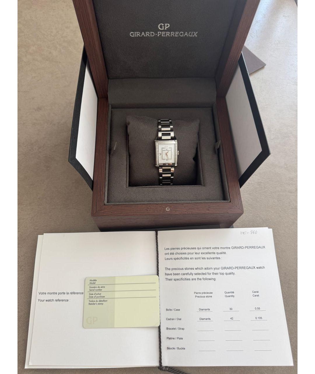 GIRARD PERREGAUX Серебряные часы, фото 4
