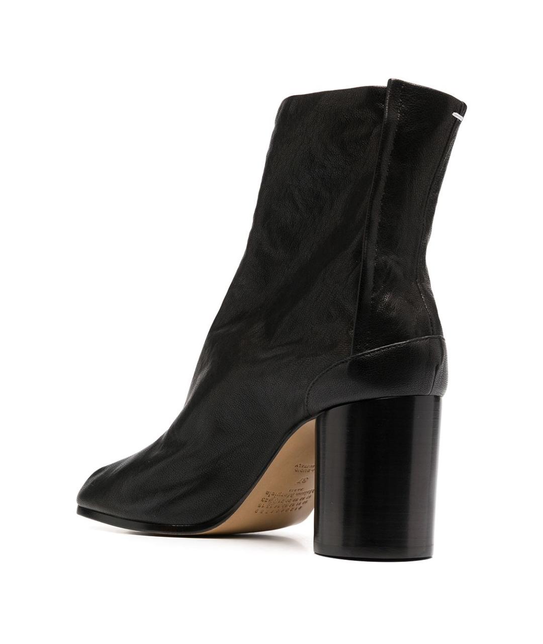 MAISON MARGIELA Черные кожаные полусапоги, фото 3