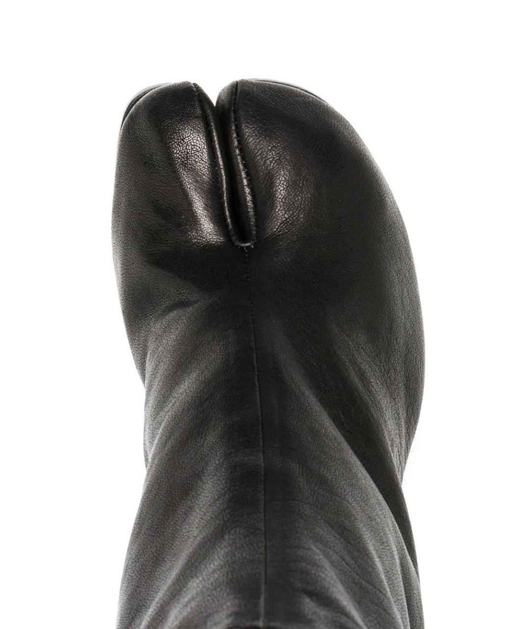 MAISON MARGIELA Черные кожаные полусапоги, фото 4