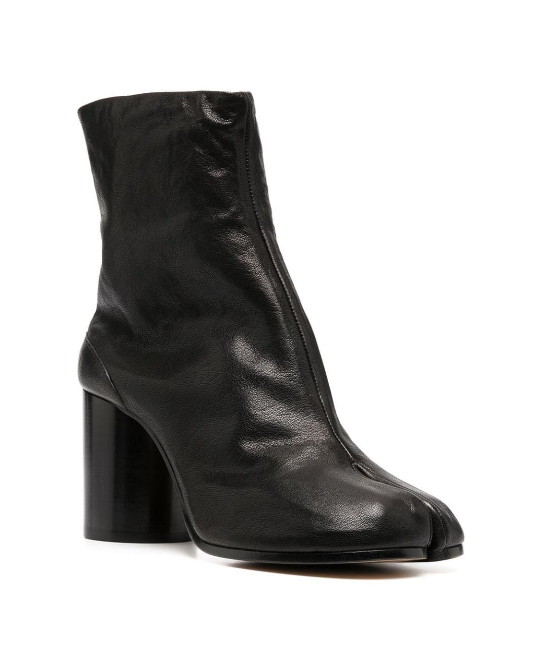 MAISON MARGIELA Черные кожаные полусапоги, фото 2