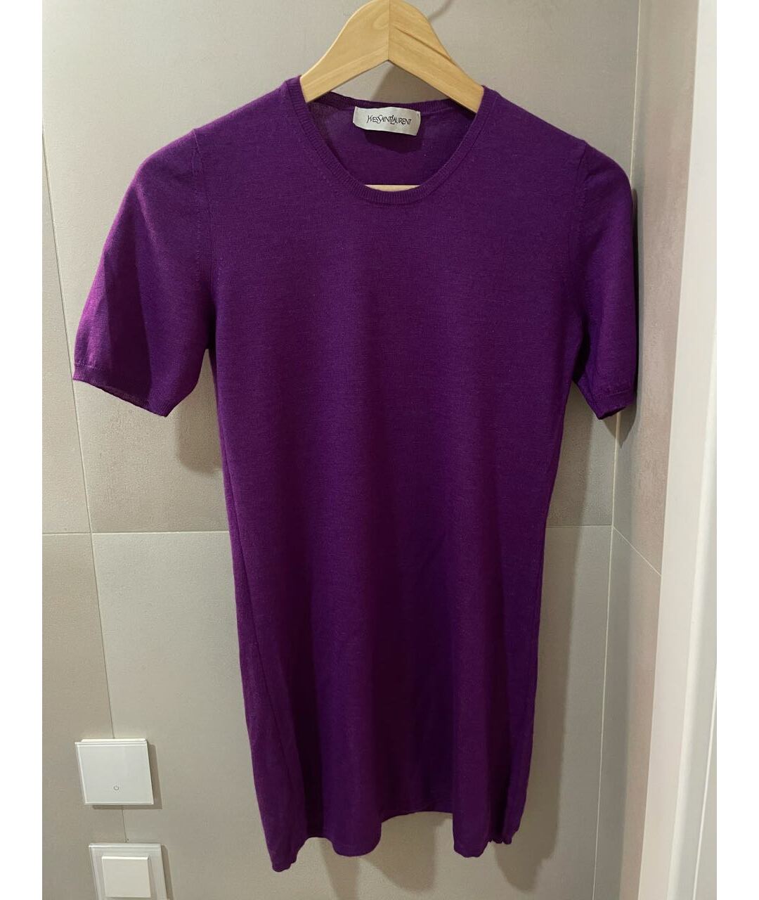 YVES SAINT LAURENT VINTAGE Фиолетовый кашемировый джемпер / свитер, фото 4
