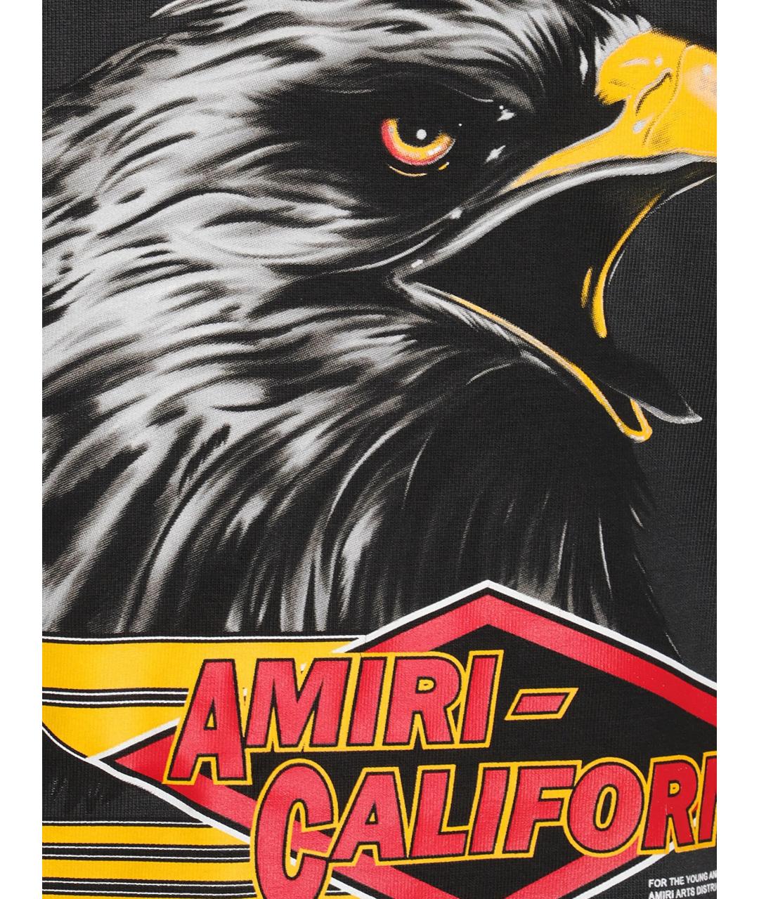 AMIRI Антрацитовая хлопковая футболка, фото 2