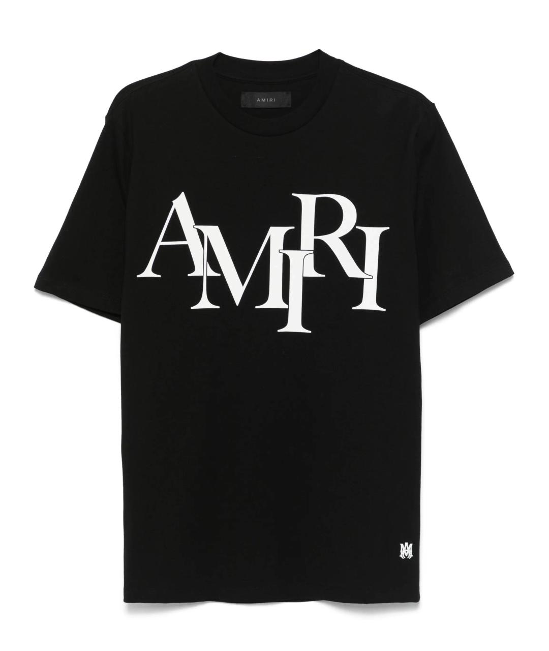 AMIRI Черная хлопковая футболка, фото 1