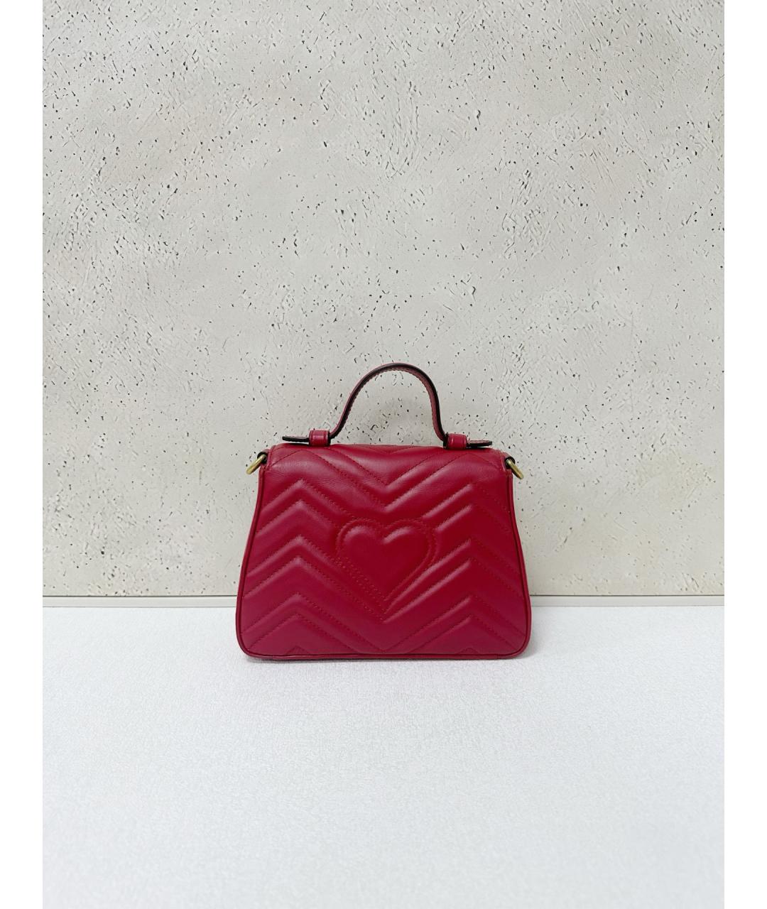 GUCCI Красная кожаная сумка тоут, фото 2