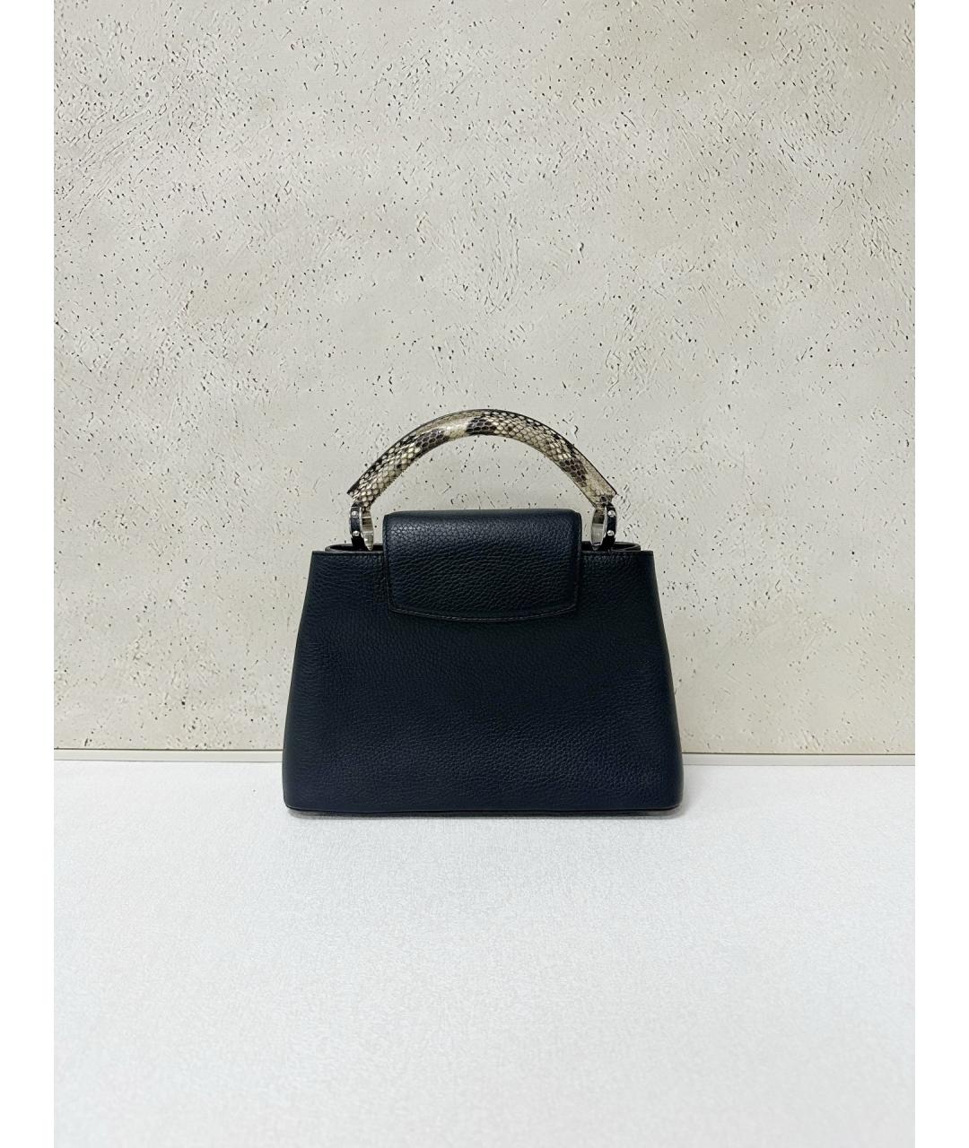 LOUIS VUITTON Черная кожаная сумка тоут, фото 2