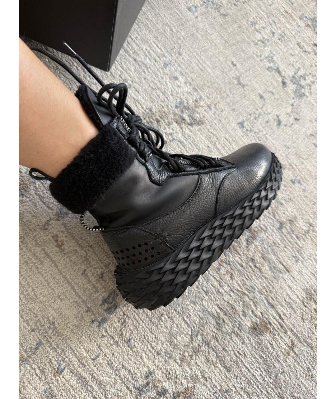GIUSEPPE ZANOTTI DESIGN Черные кожаные ботинки, фото 3