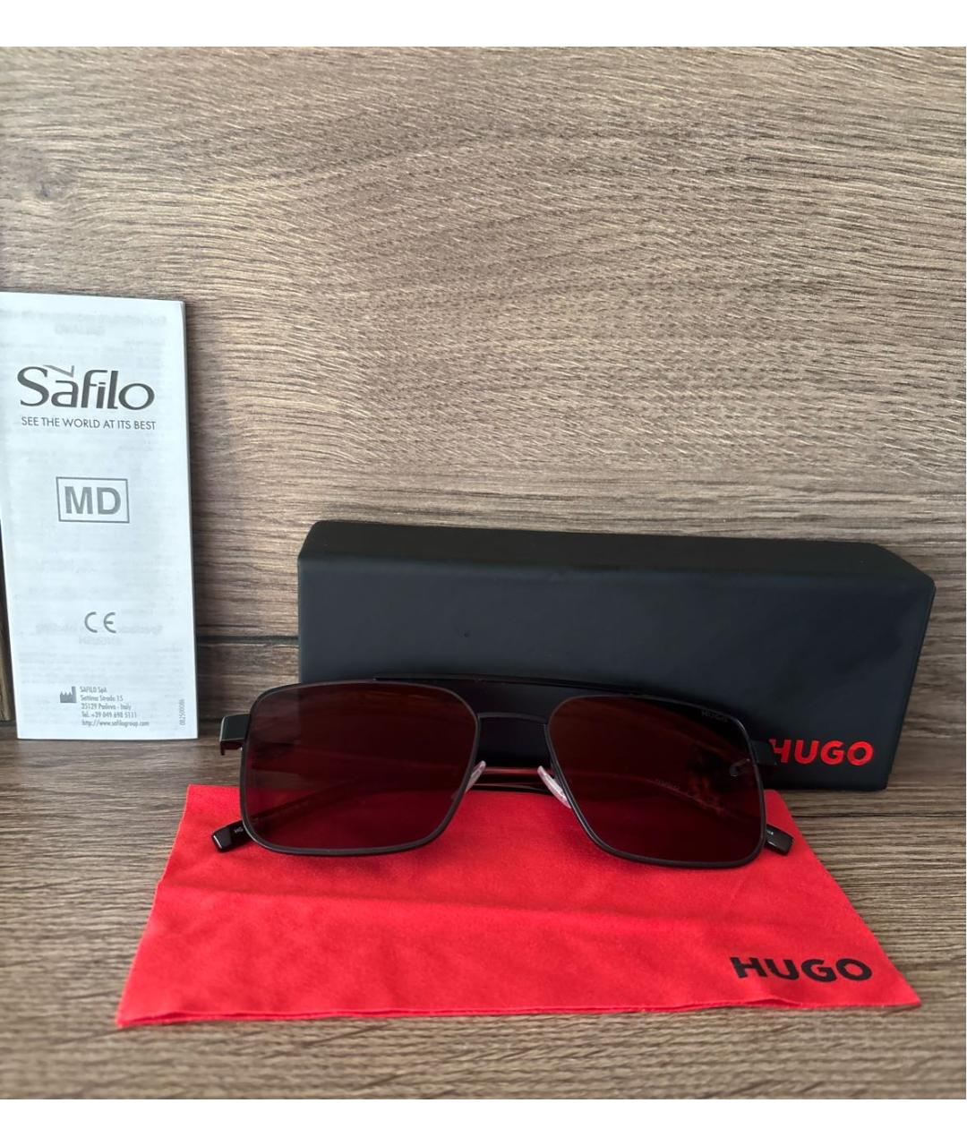 HUGO BOSS Черные солнцезащитные очки, фото 4