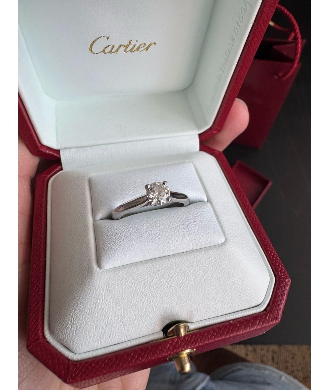 CARTIER Белое платиновое кольцо, фото 2