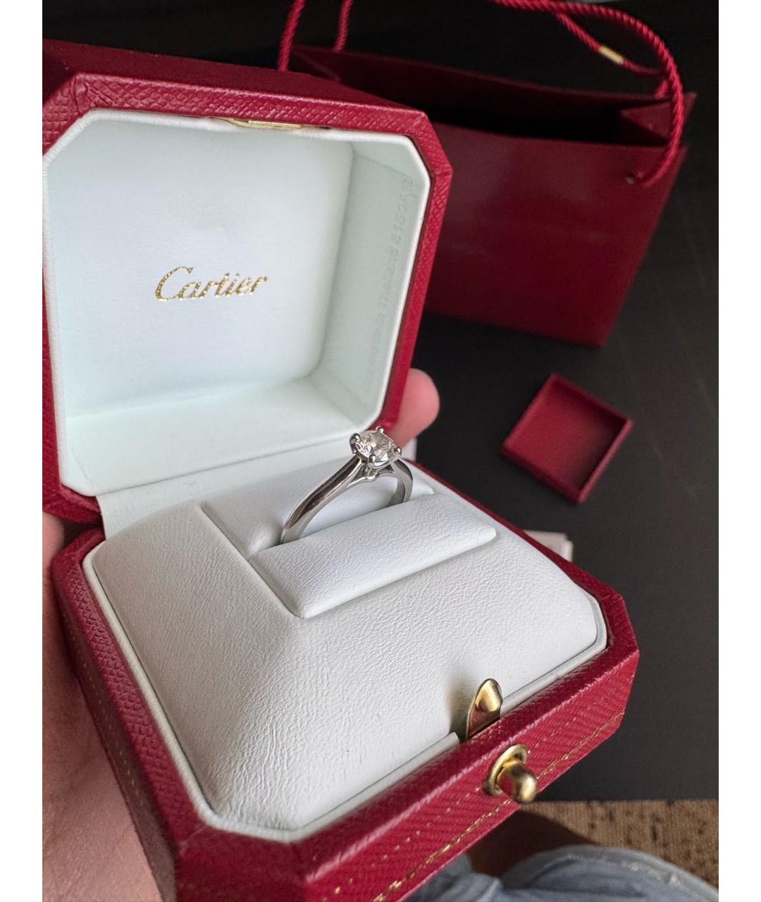 CARTIER Белое платиновое кольцо, фото 3