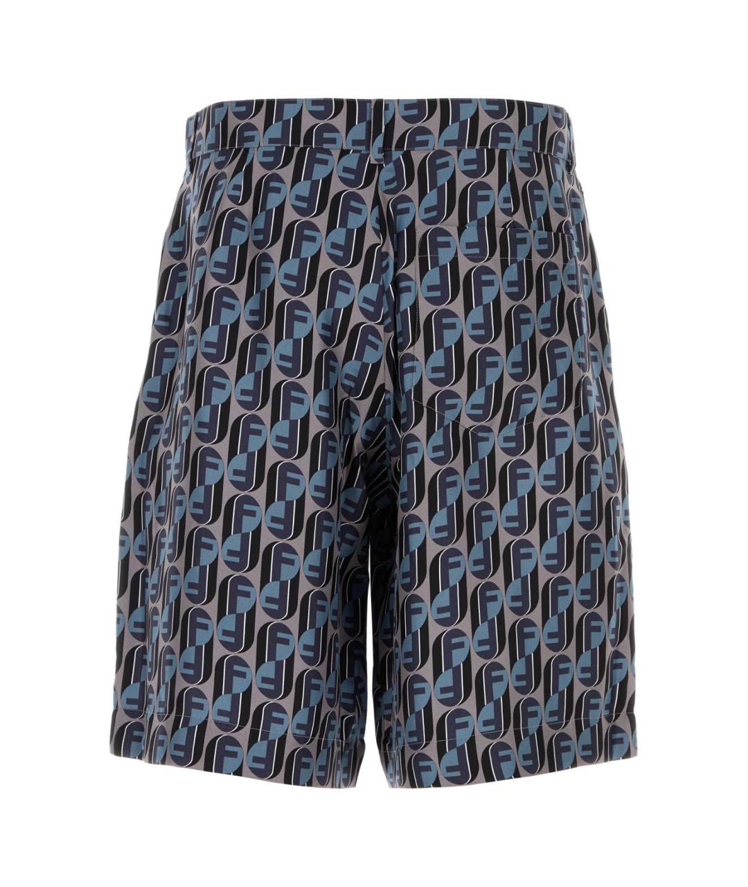 FENDI Мульти шелковые шорты, фото 2