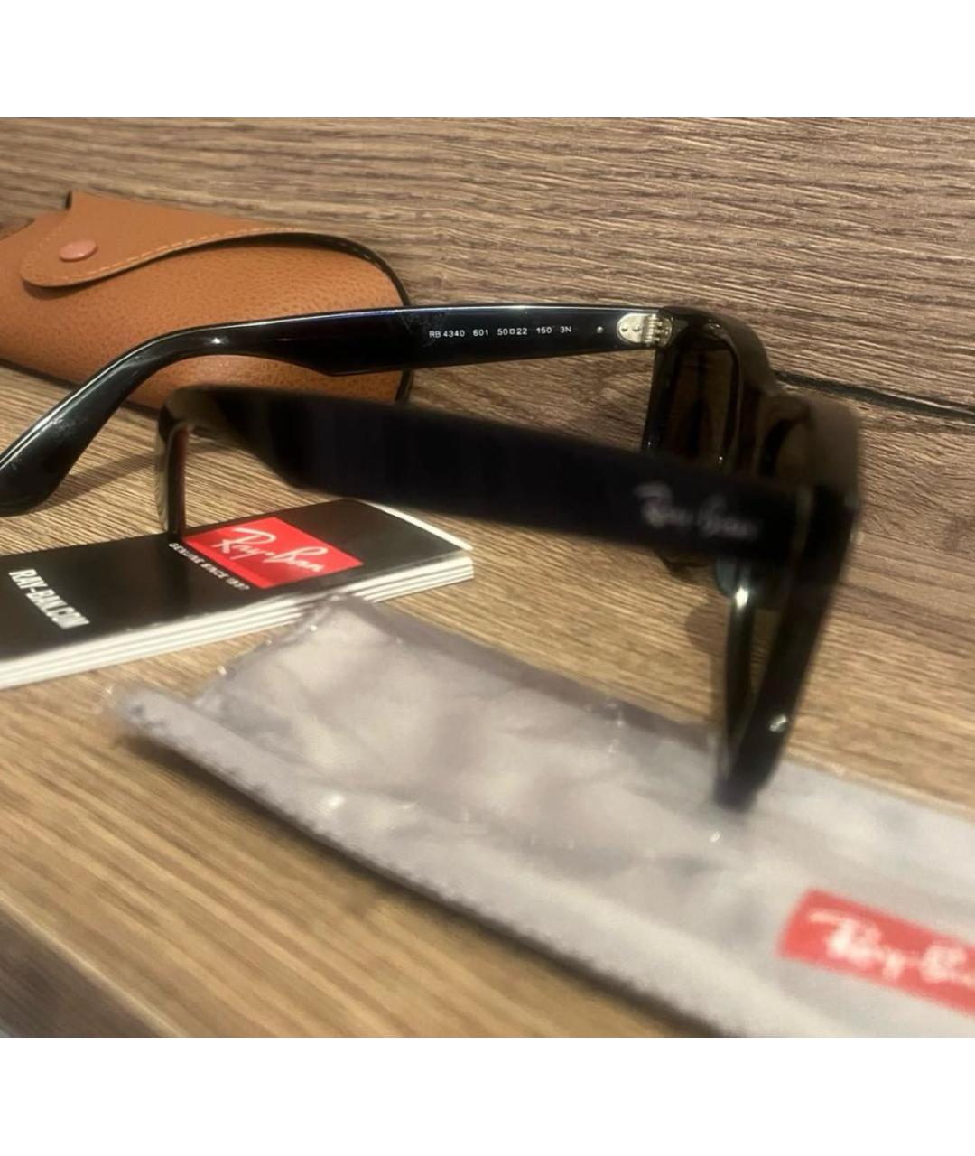 RAY BAN Черные солнцезащитные очки, фото 6