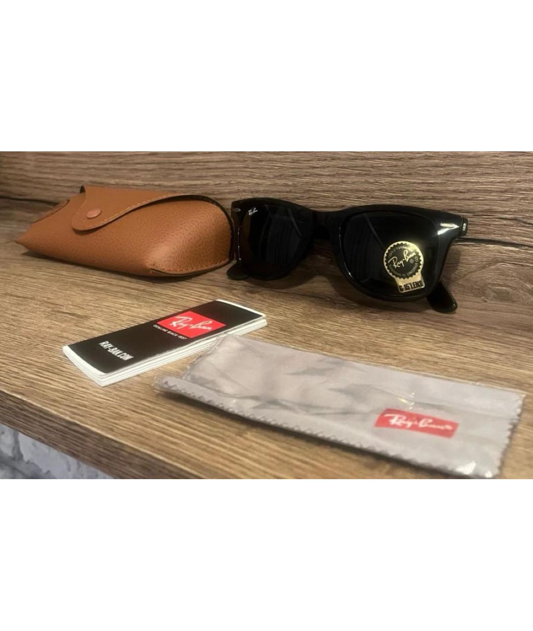 RAY BAN Черные солнцезащитные очки, фото 4