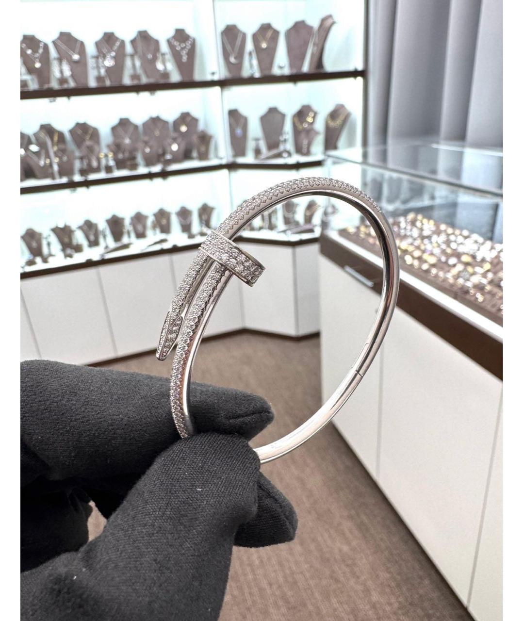 CARTIER Серебрянный браслет из белого золота, фото 2
