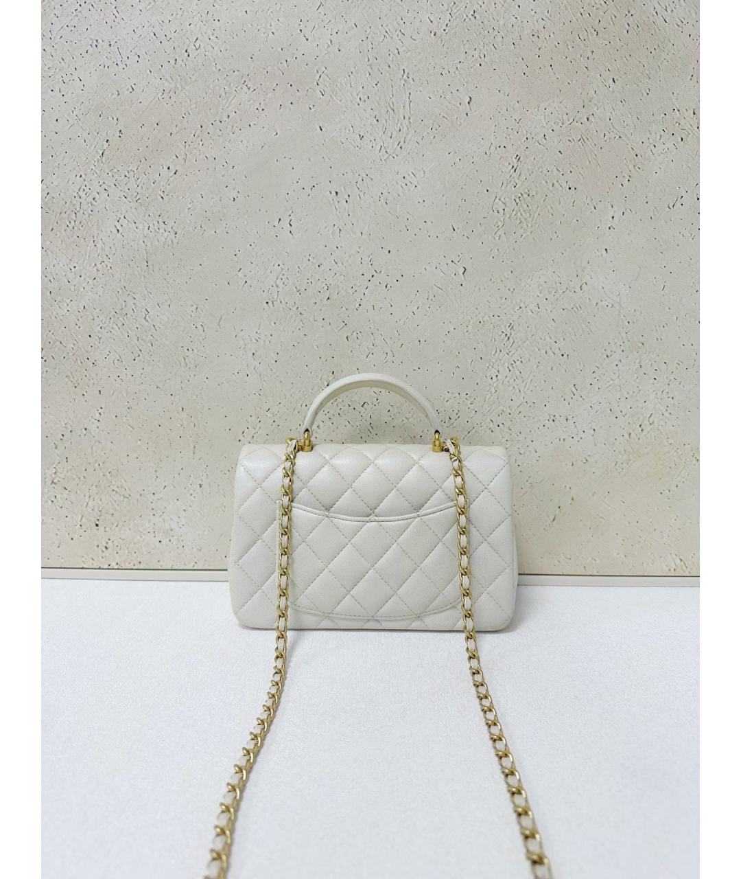 CHANEL Белая кожаная сумка тоут, фото 2