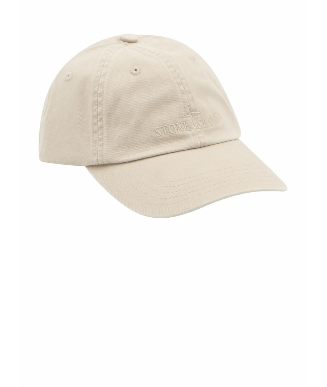STONE ISLAND Бежевая хлопковая кепка/бейсболка, фото 1