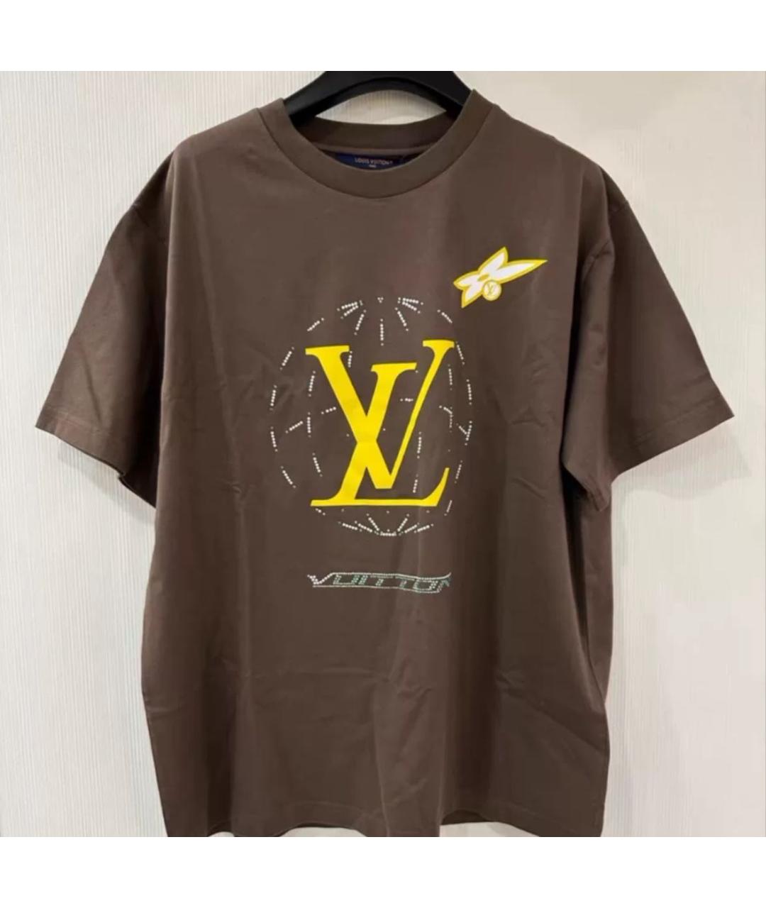 LOUIS VUITTON Коричневая футболка, фото 2