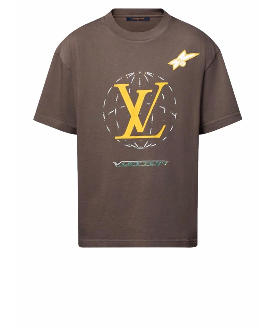 LOUIS VUITTON Коричневая футболка, фото 1