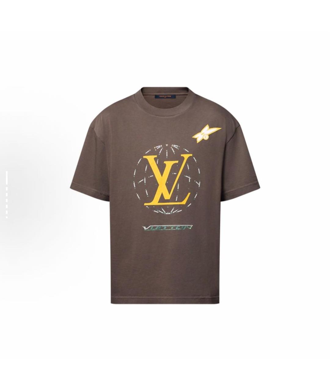 LOUIS VUITTON Коричневая футболка, фото 5