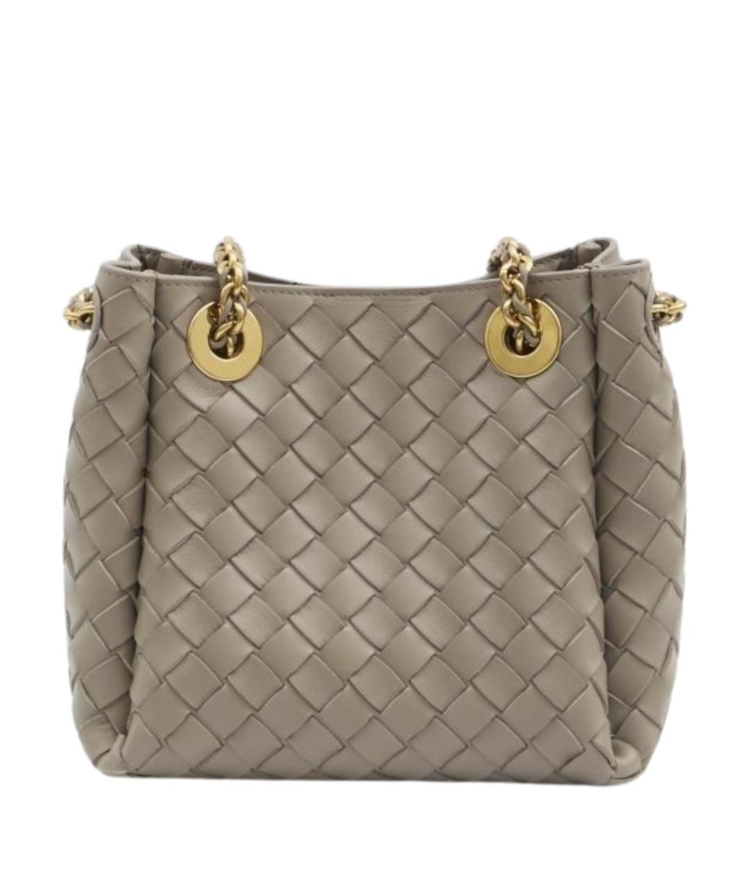 BOTTEGA VENETA Серая кожаная сумка тоут, фото 1