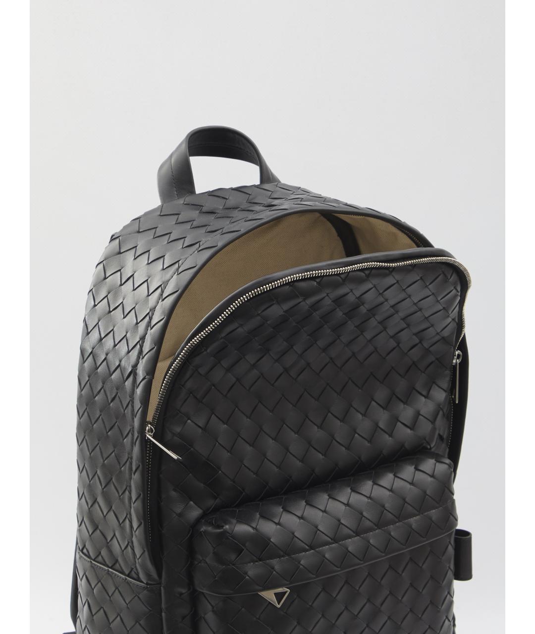 BOTTEGA VENETA Черный кожаный рюкзак, фото 3