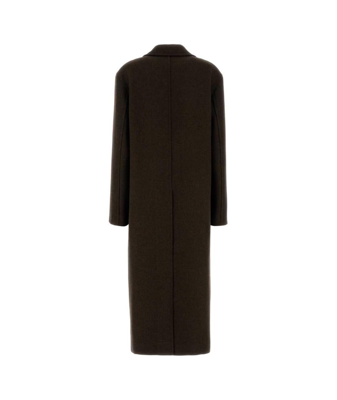 JIL SANDER Коричневое шерстяное пальто, фото 2