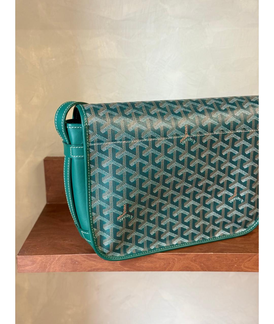 GOYARD Зеленая сумка через плечо из искусственной кожи, фото 7