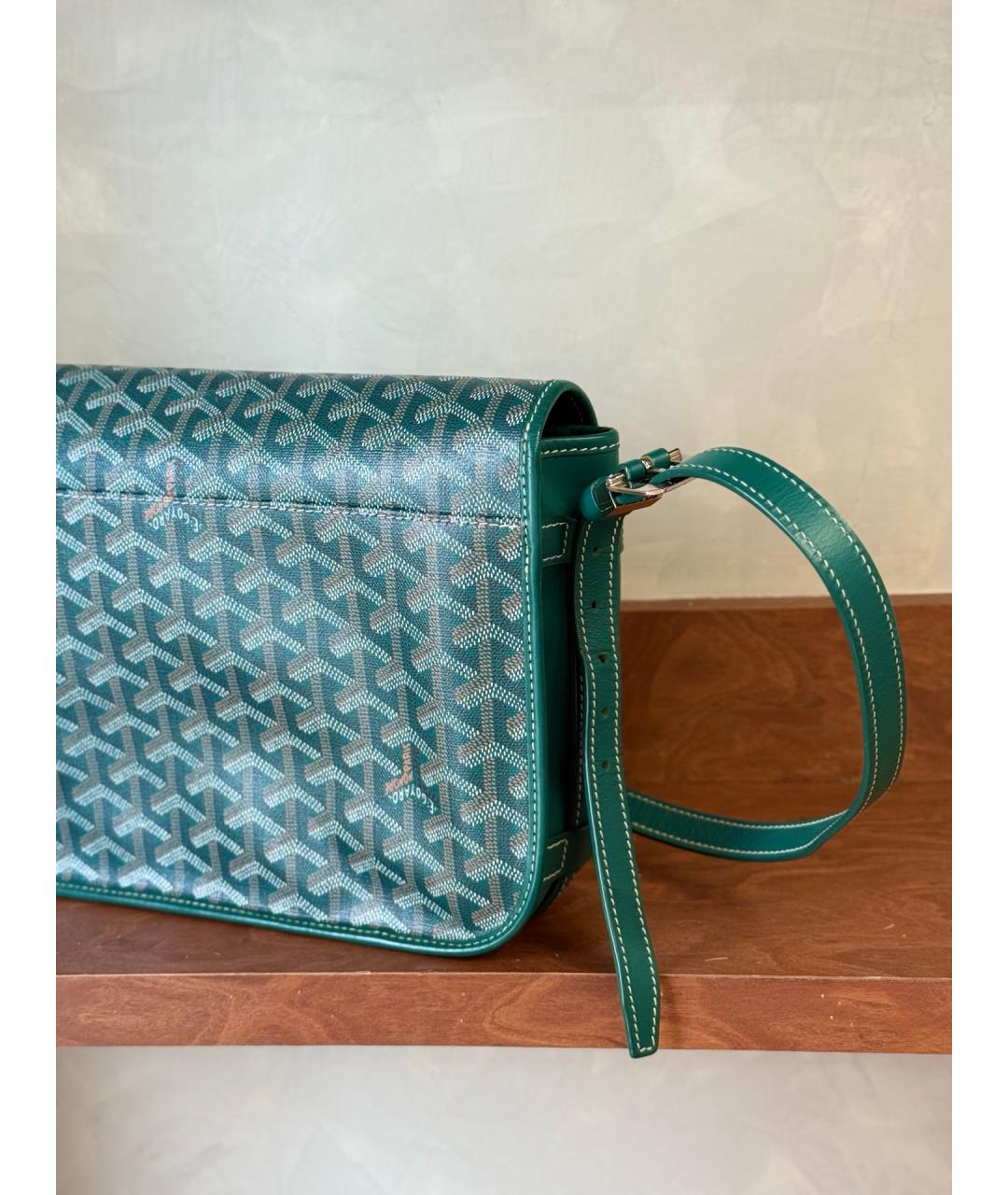 GOYARD Зеленая сумка через плечо из искусственной кожи, фото 6