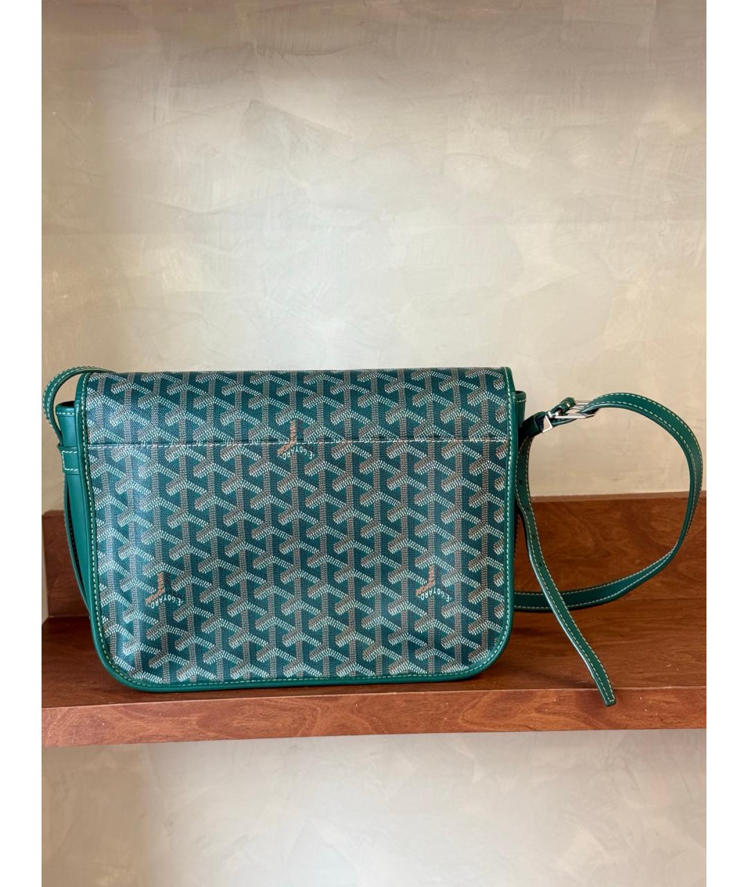 GOYARD Зеленая сумка через плечо из искусственной кожи, фото 5