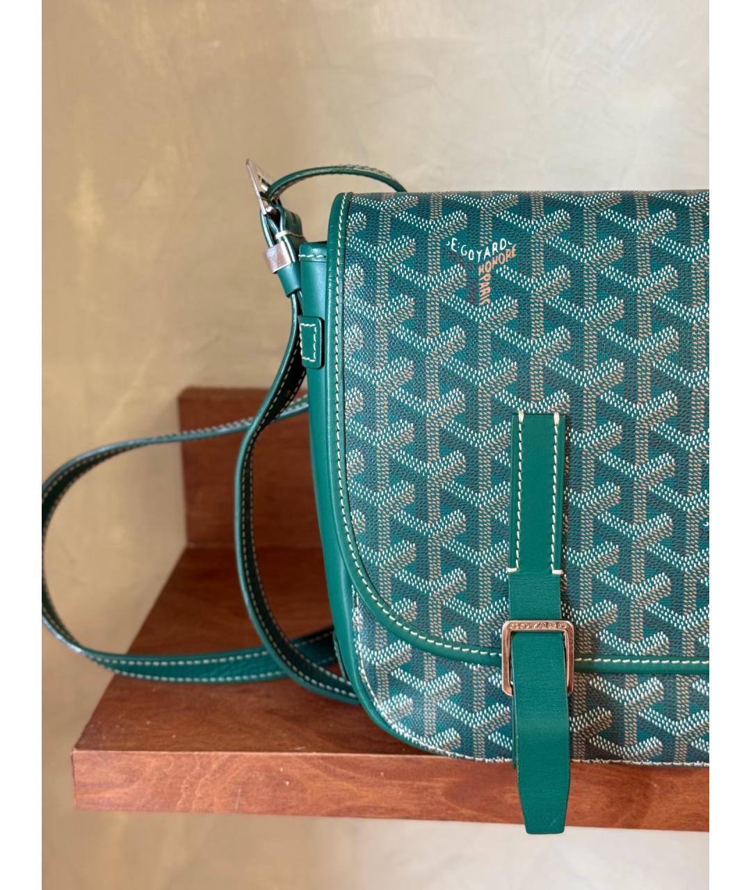GOYARD Зеленая сумка через плечо из искусственной кожи, фото 2