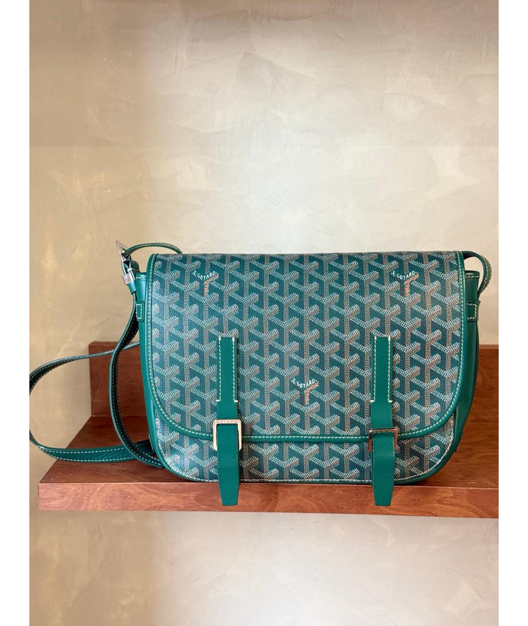 GOYARD Зеленая сумка через плечо из искусственной кожи, фото 9