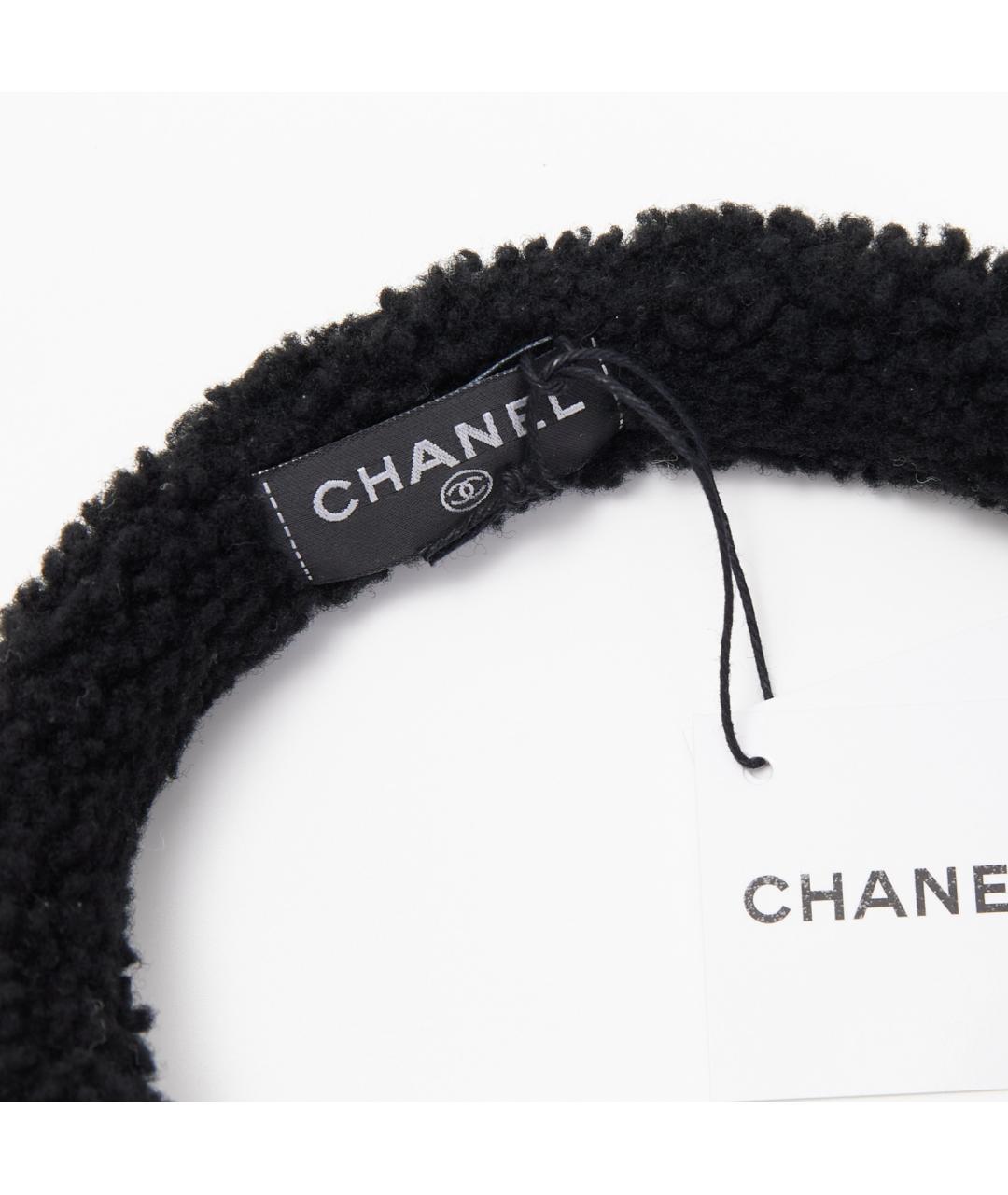 CHANEL Черные шерстяные наушники, фото 3