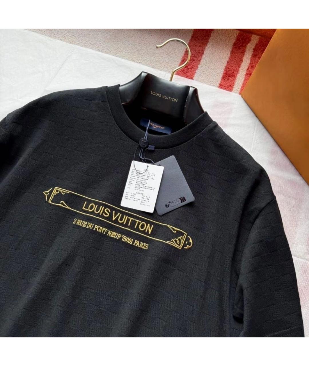 LOUIS VUITTON Черная футболка, фото 3