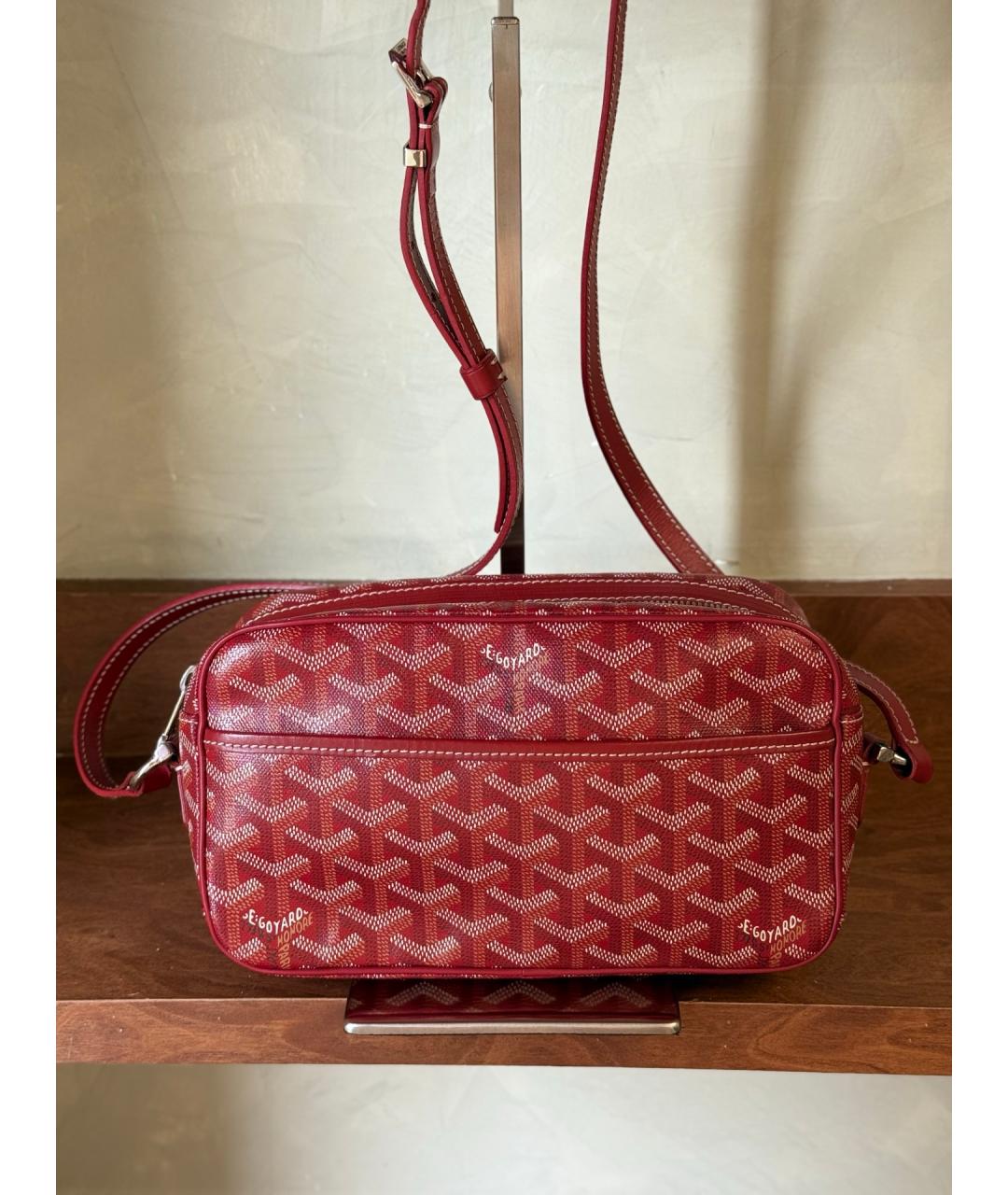 GOYARD Красная сумка через плечо из искусственной кожи, фото 10