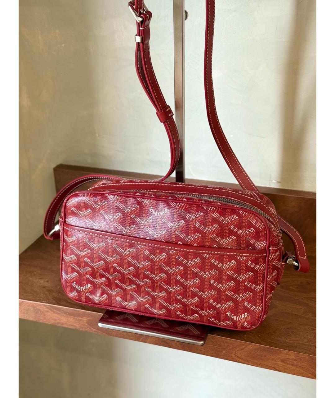 GOYARD Красная сумка через плечо из искусственной кожи, фото 2