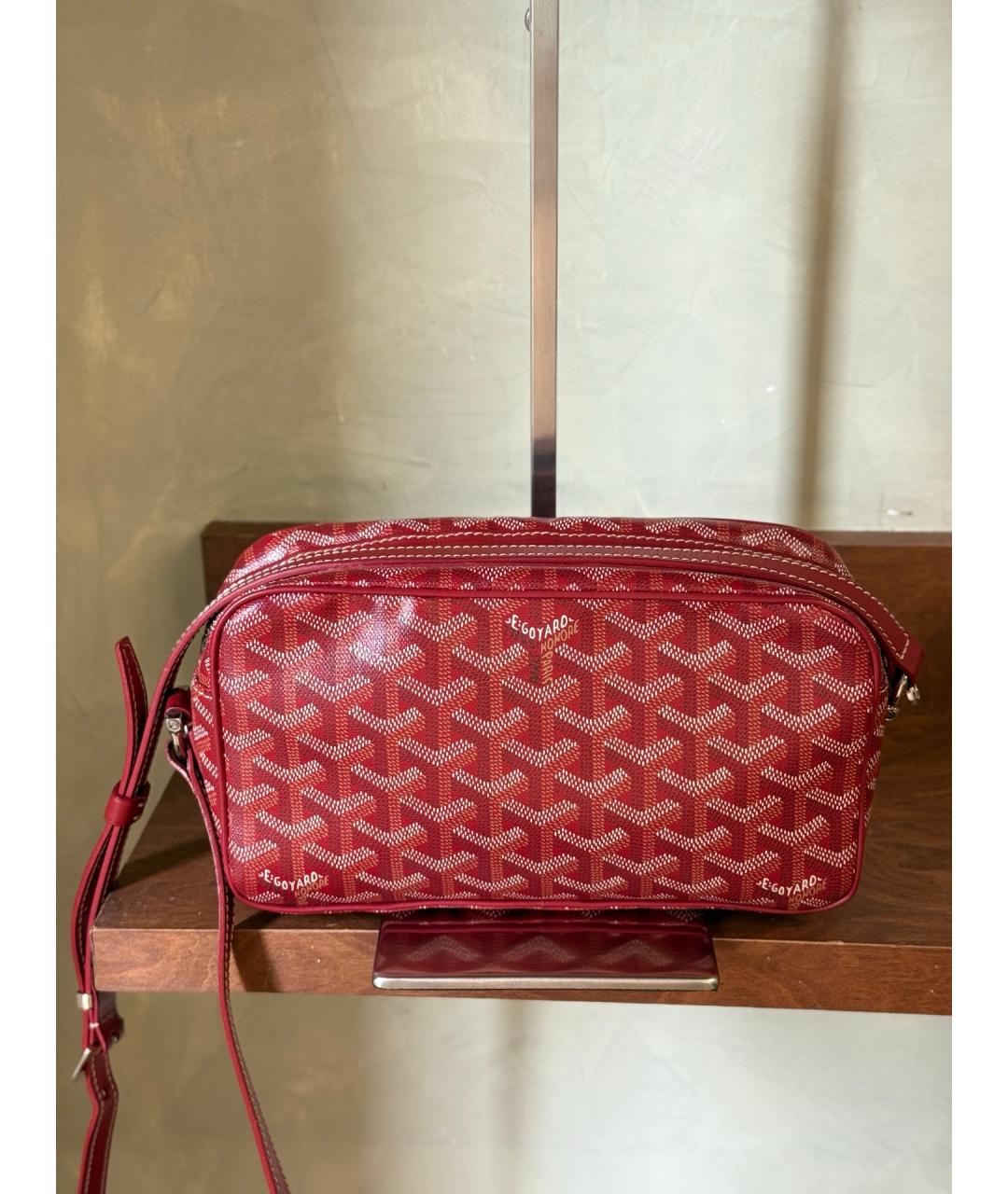 GOYARD Красная сумка через плечо из искусственной кожи, фото 6