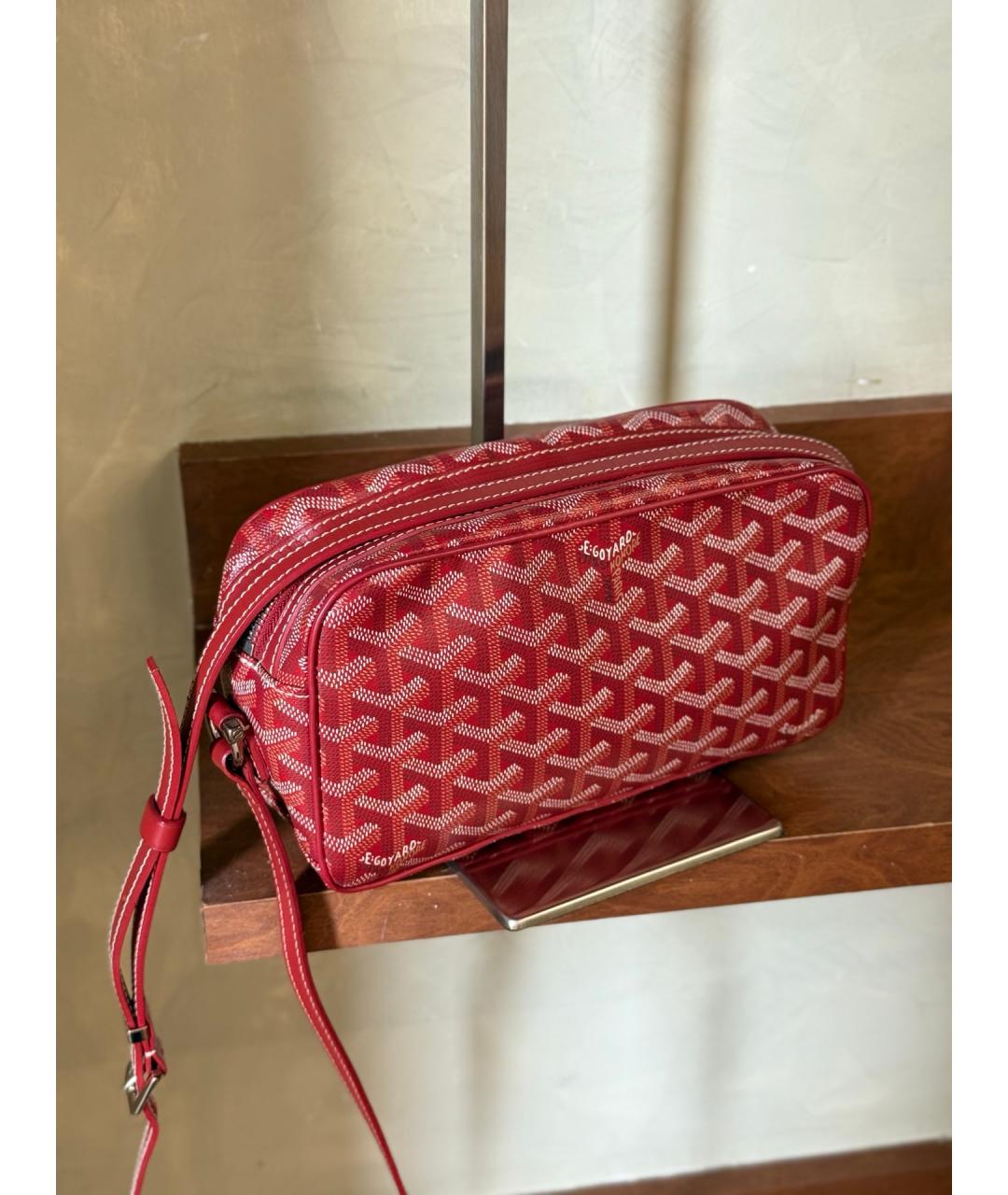 GOYARD Красная сумка через плечо из искусственной кожи, фото 8