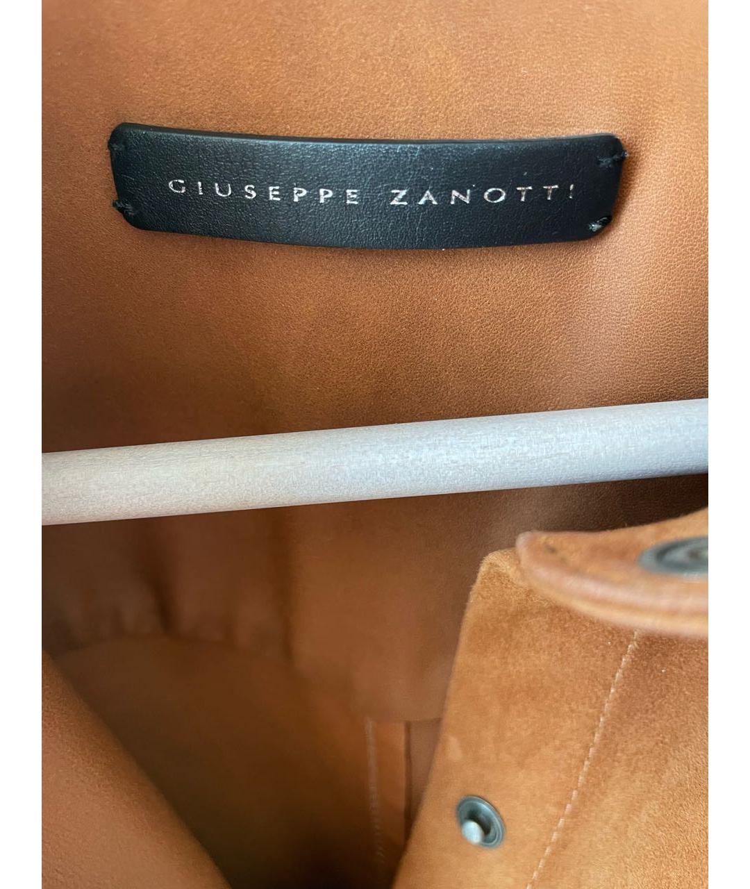 GIUSEPPE ZANOTTI DESIGN Коричневая замшевая рубашка, фото 4