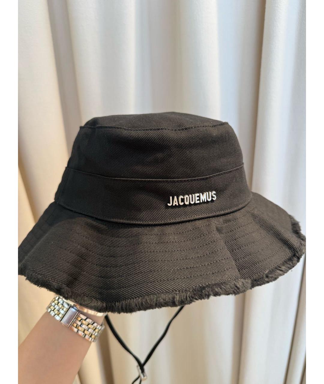 JACQUEMUS Черная хлопковая панама, фото 5