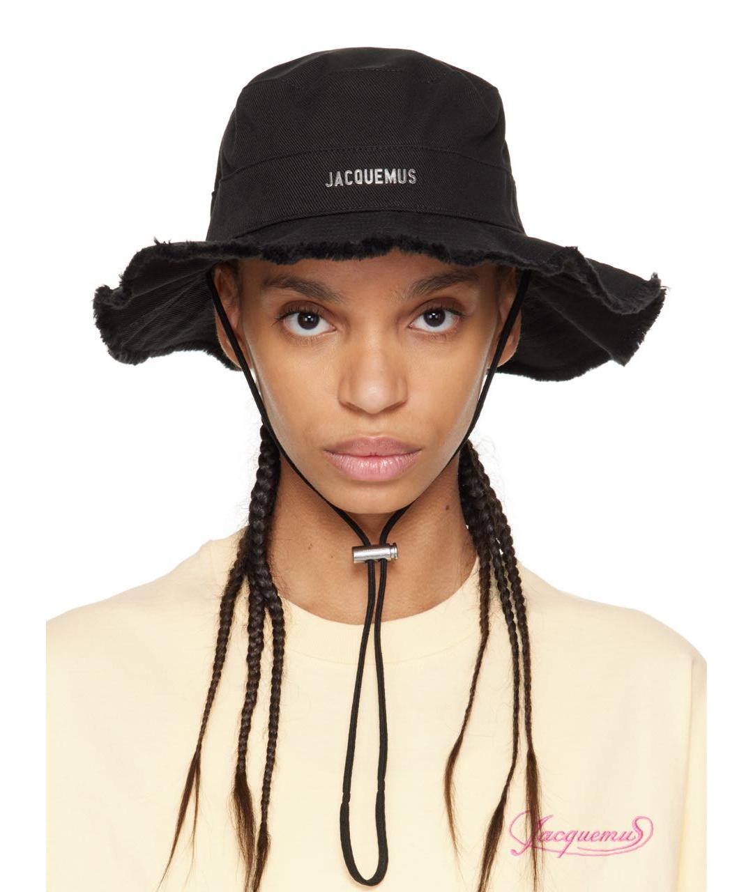 JACQUEMUS Черная хлопковая панама, фото 3