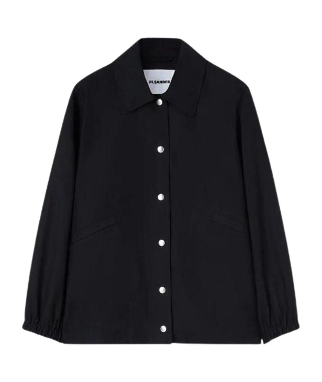 JIL SANDER Черная хлопковая куртка, фото 1