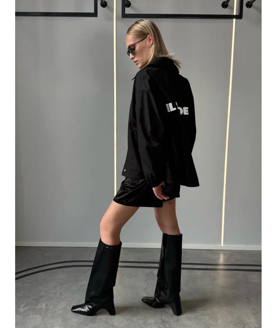 JIL SANDER Черная хлопковая куртка, фото 2