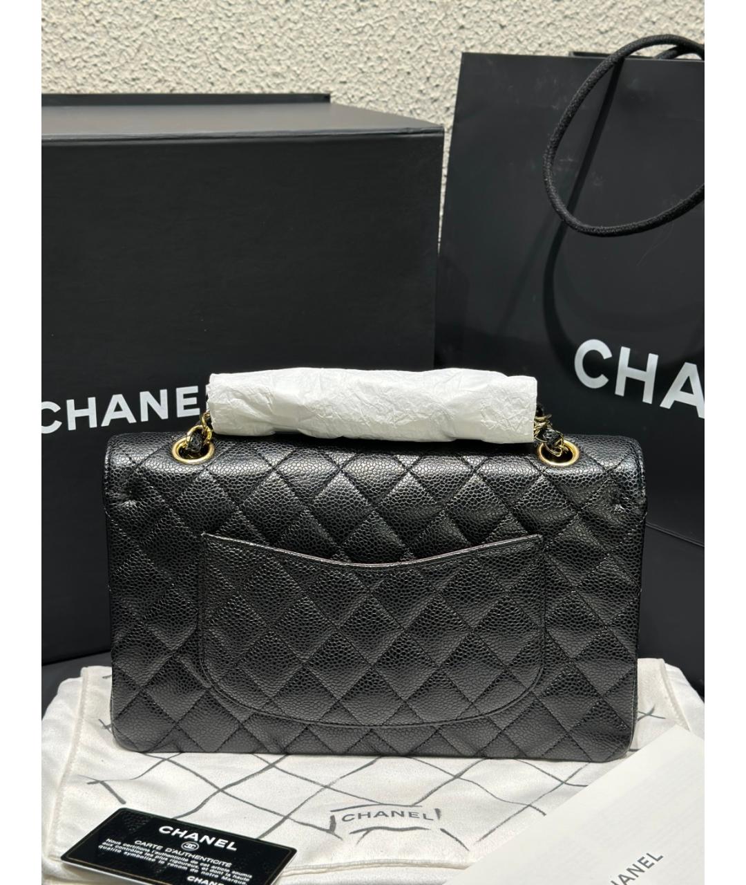 CHANEL Черная кожаная сумка тоут, фото 6