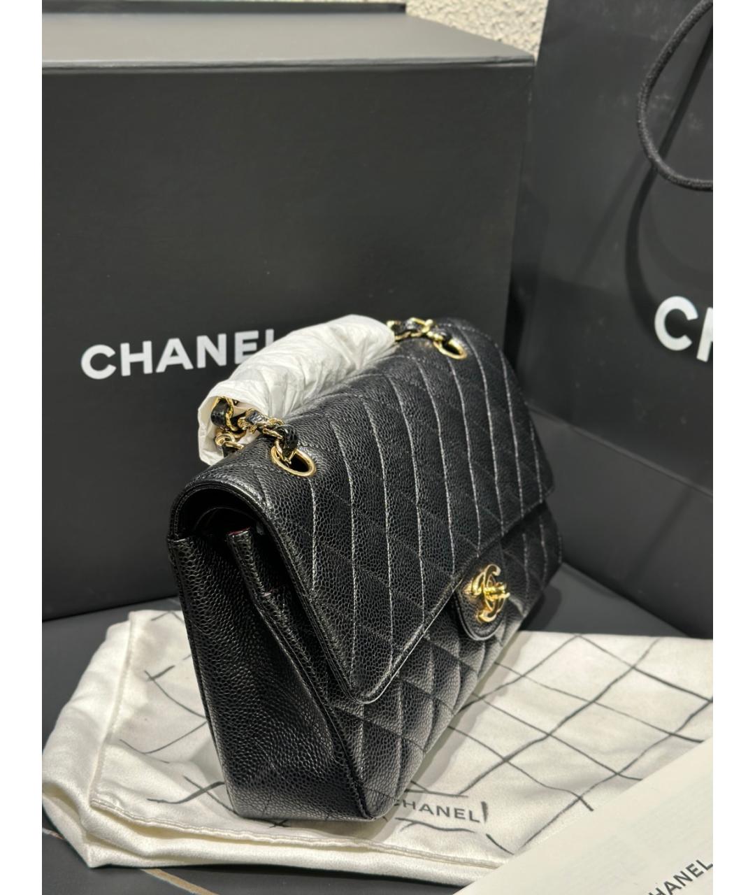 CHANEL Черная кожаная сумка тоут, фото 3