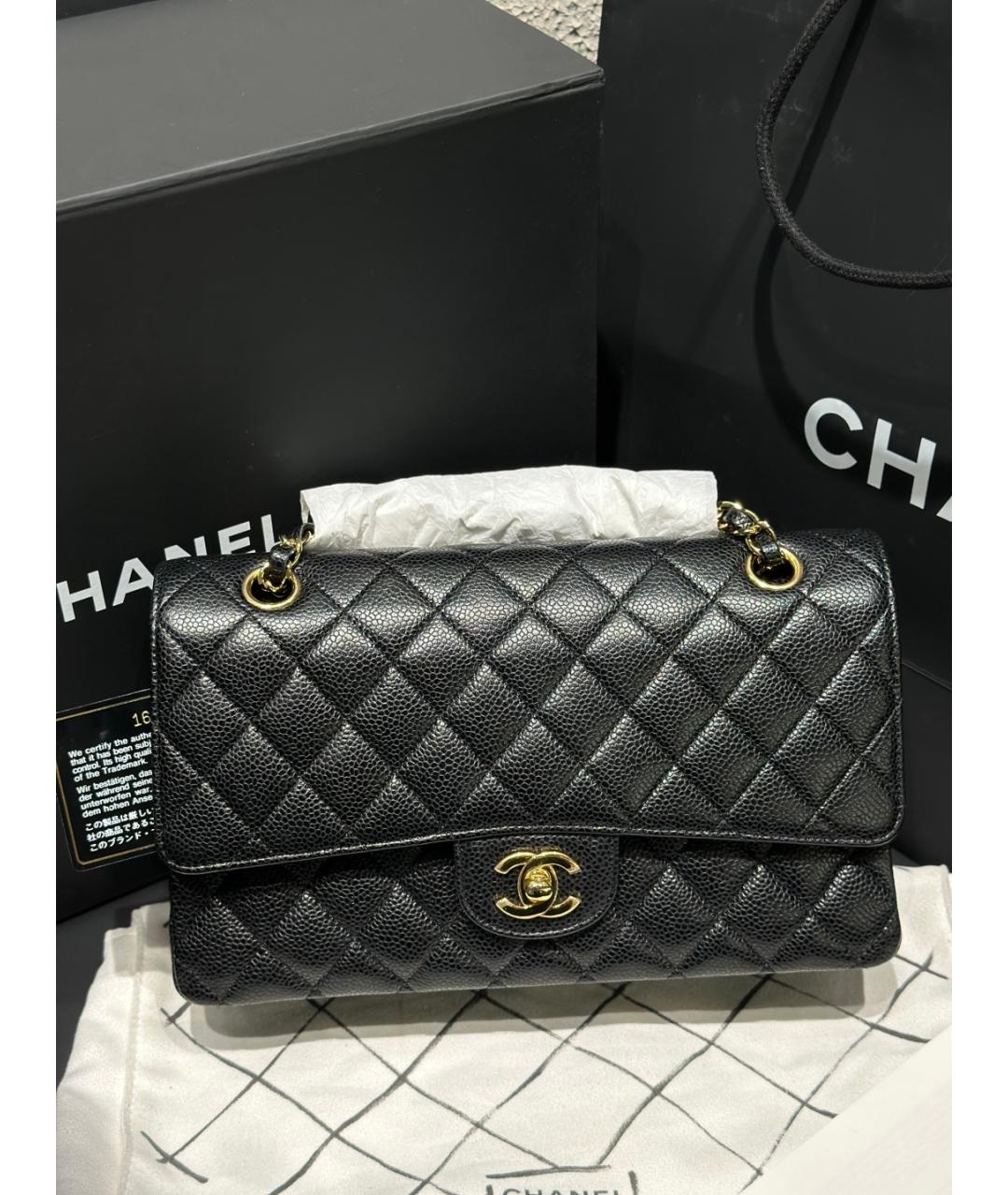 CHANEL Черная кожаная сумка тоут, фото 2