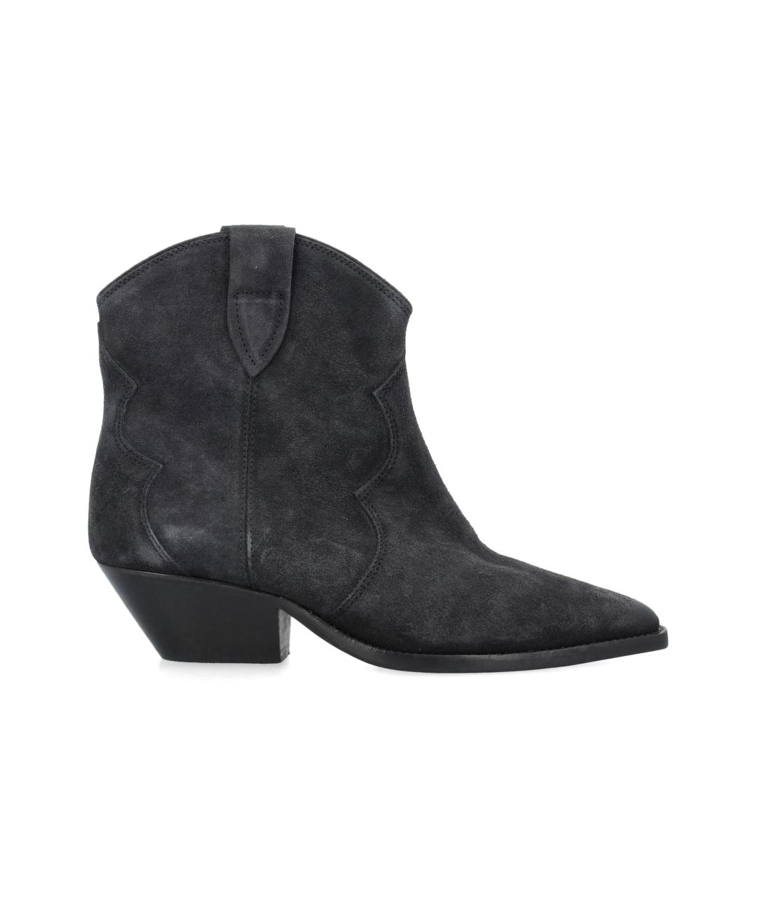 ISABEL MARANT Антрацитовые замшевые полусапоги, фото 1