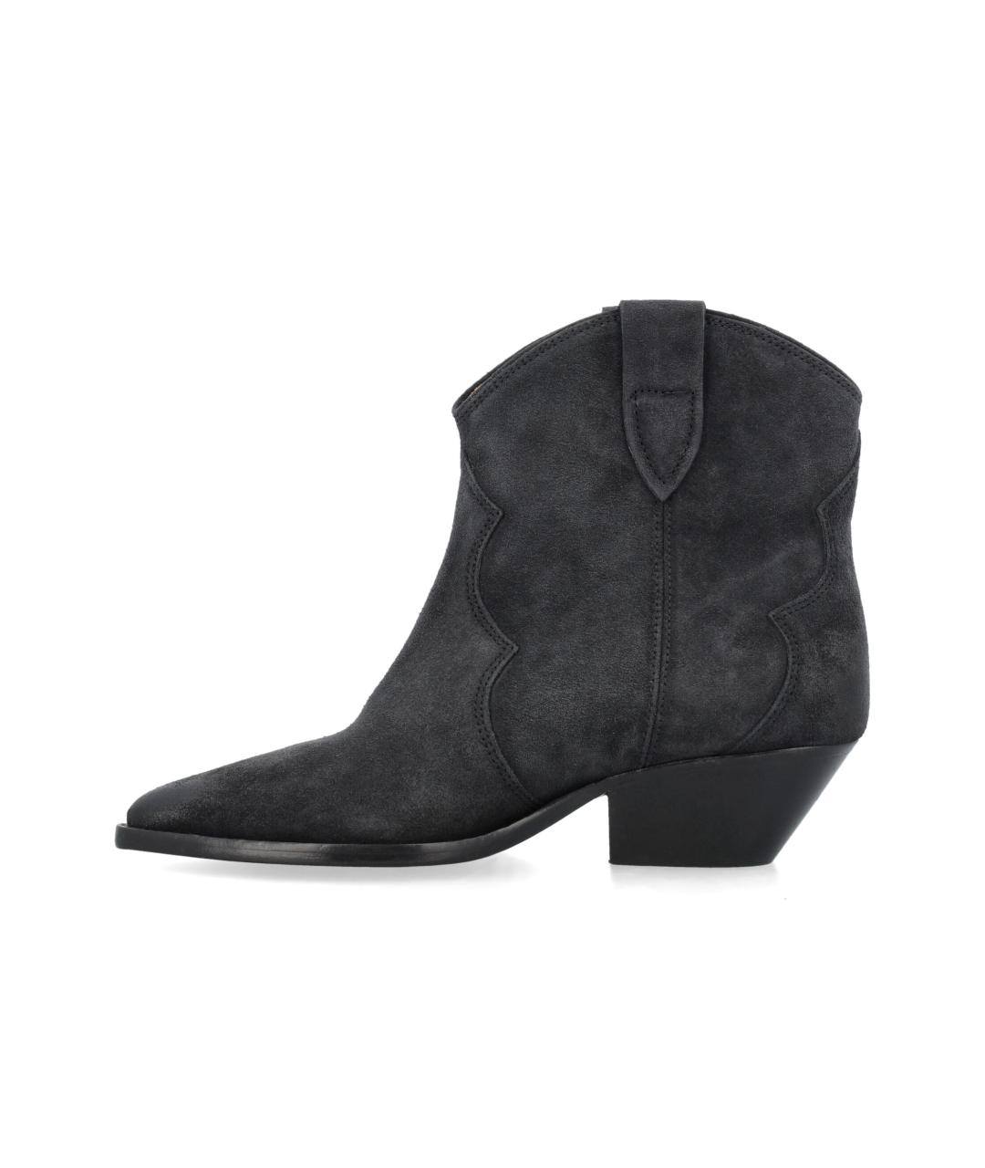 ISABEL MARANT Антрацитовые замшевые полусапоги, фото 3
